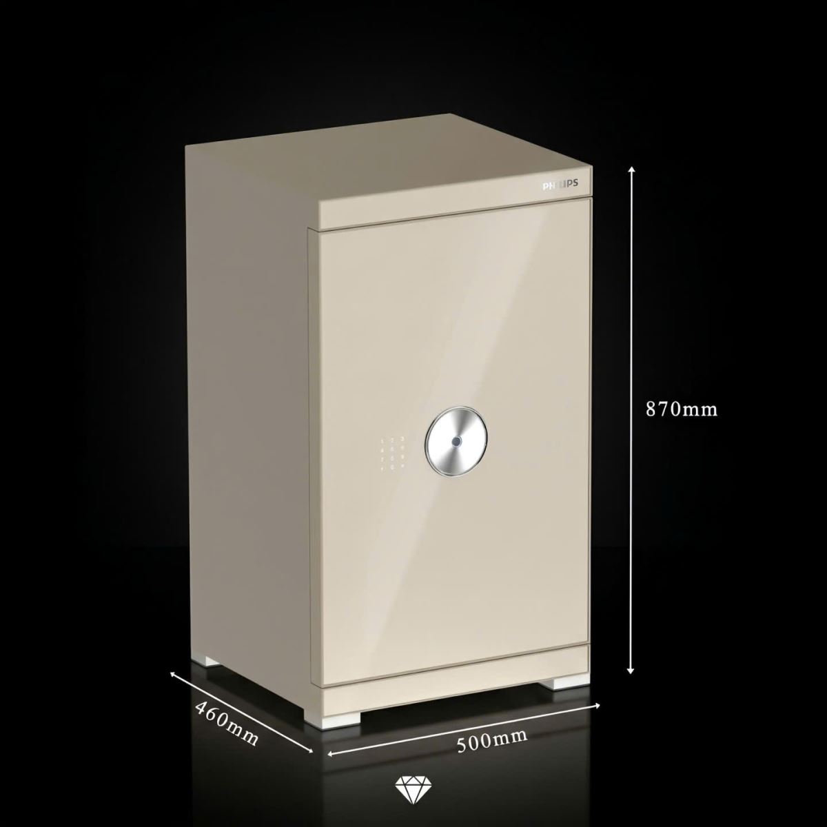 Két sắt nhập khẩu Philips SBX602-8CU khoá vân tay điện tử 